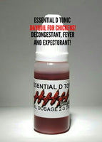 ESSENTIAL D TONIC "DAYQUIL FOR CHICKENS!" IN 5ML AND 10ML SIZES